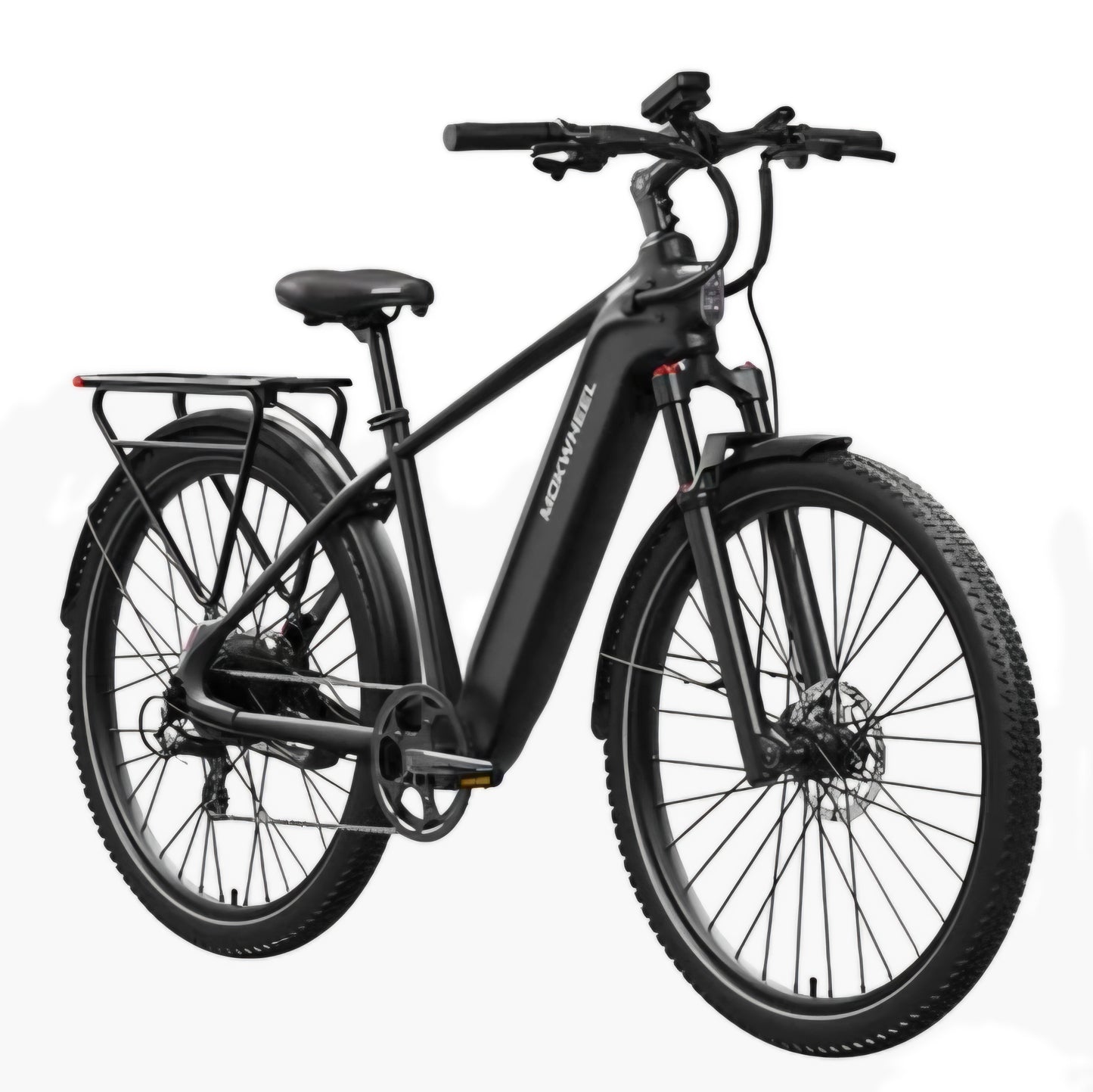 Tarmac E-Bike ( Front Suspension, Step Over ) Includes Front/Back Fenders, & Rear Rack