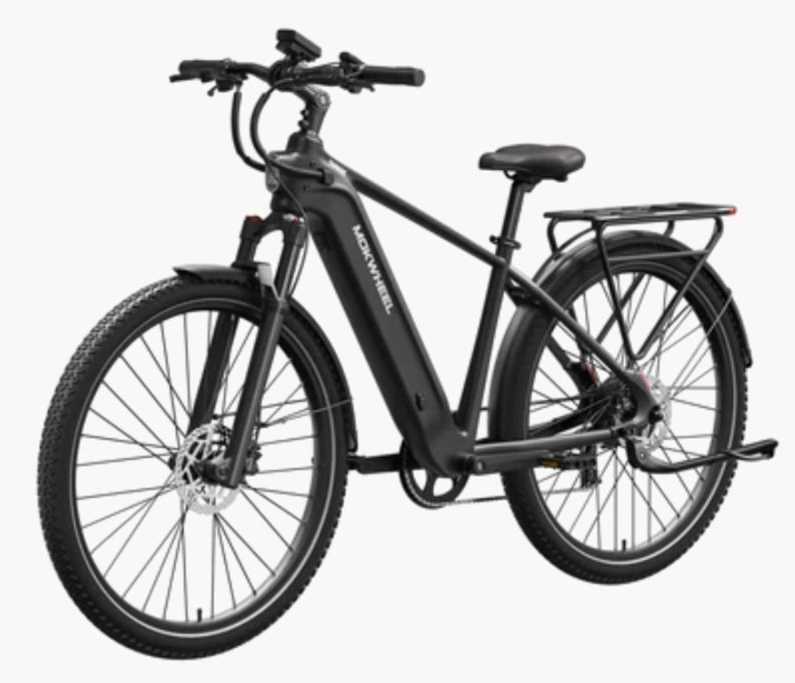 Tarmac E-Bike ( Front Suspension, Step Over ) Includes Front/Back Fenders, & Rear Rack