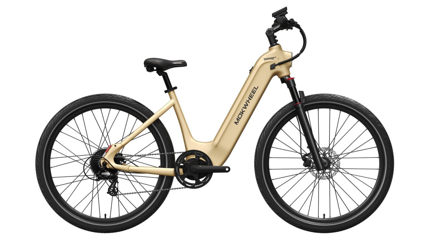 Tarmac ST E-Bike - IN STOCK AT OUR LOCATION - PICKUP ONLY - FULLY ASSEMBLED ( Front Suspension, Step Thru ) with Free Basic 5 Accessory Pack ( $355 Value for Free! ) Includes Front/Back Fenders, & Rear Rack