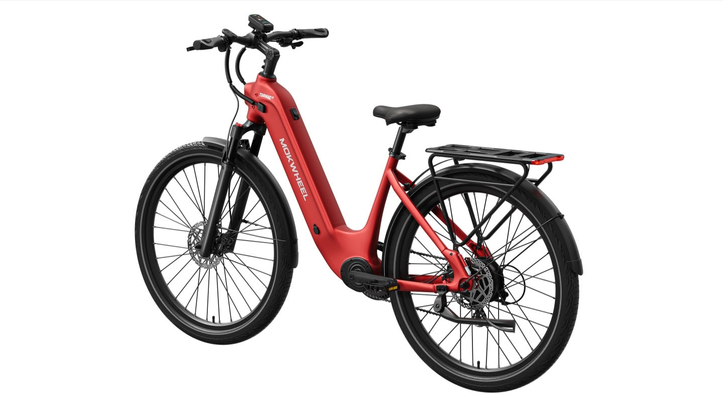 Tarmac ST E-Bike - IN STOCK AT OUR LOCATION - PICKUP ONLY - FULLY ASSEMBLED ( Front Suspension, Step Thru ) with Free Basic 5 Accessory Pack ( $355 Value for Free! ) Includes Front/Back Fenders, & Rear Rack