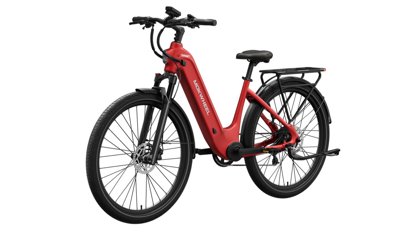 Tarmac ST E-Bike - IN STOCK AT OUR LOCATION - PICKUP ONLY - FULLY ASSEMBLED ( Front Suspension, Step Thru ) with Free Basic 5 Accessory Pack ( $355 Value for Free! ) Includes Front/Back Fenders, & Rear Rack