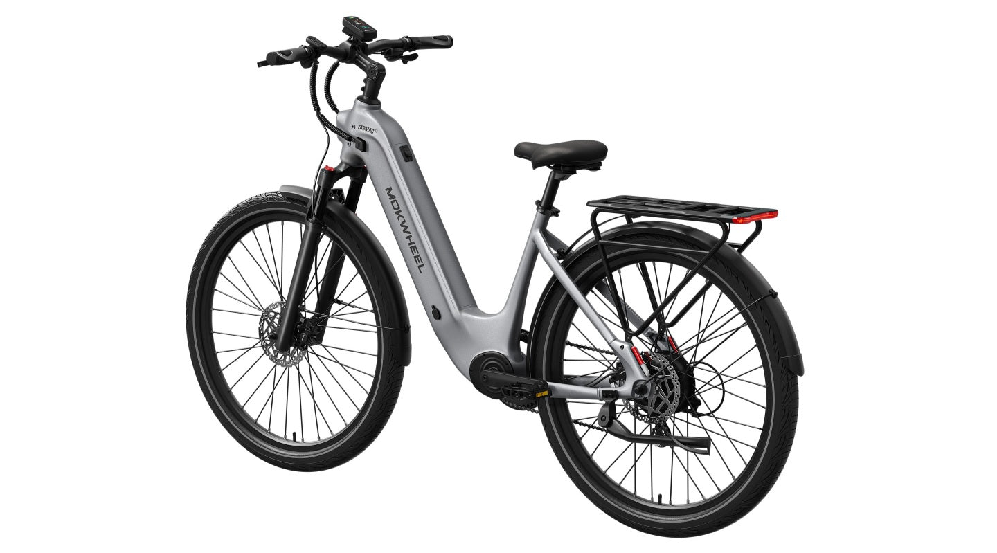 Tarmac ST E-Bike - IN STOCK AT OUR LOCATION - PICKUP ONLY - FULLY ASSEMBLED ( Front Suspension, Step Thru ) with Free Basic 5 Accessory Pack ( $355 Value for Free! ) Includes Front/Back Fenders, & Rear Rack