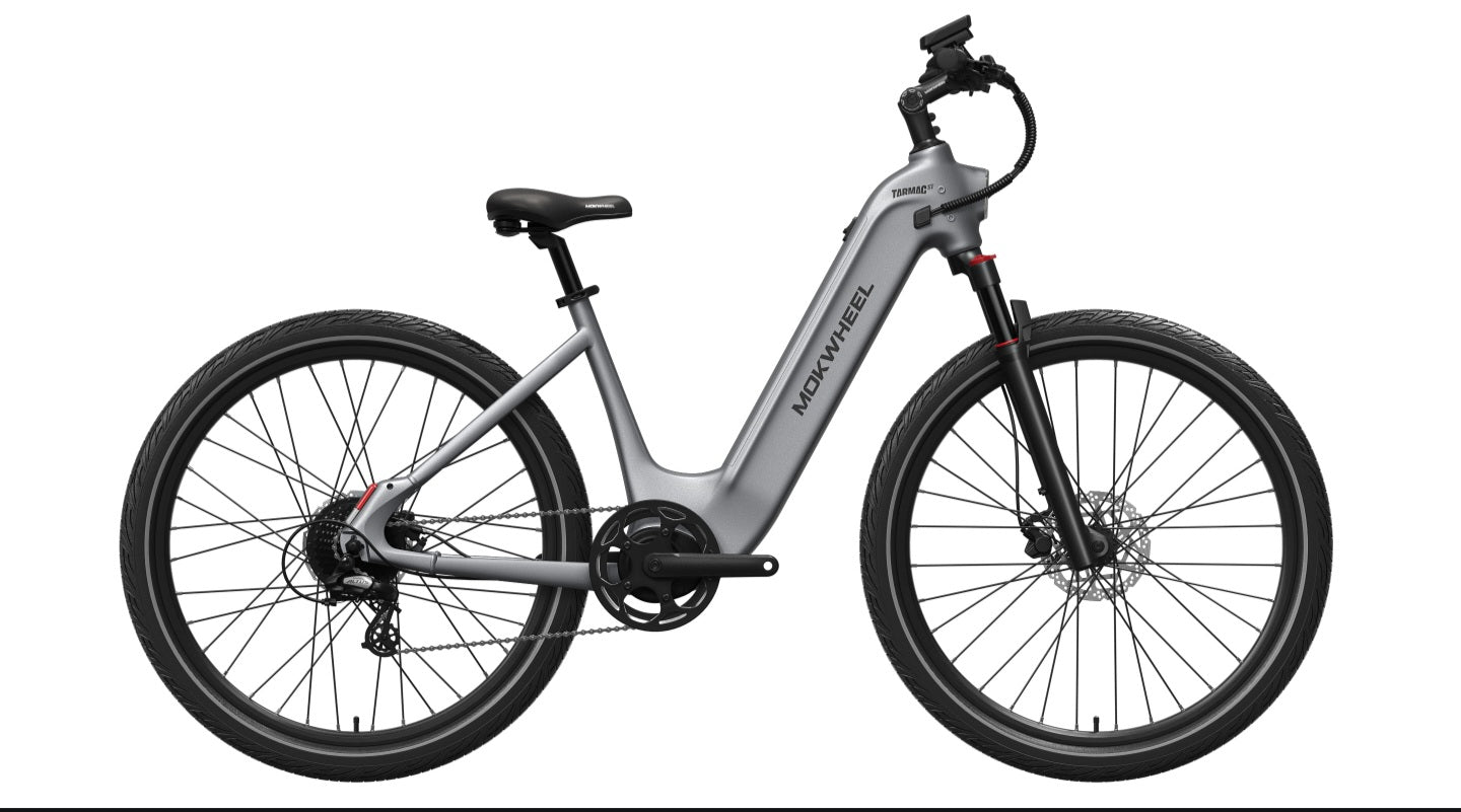 Tarmac ST E-Bike - IN STOCK AT OUR LOCATION - PICKUP ONLY - FULLY ASSEMBLED ( Front Suspension, Step Thru ) with Free Basic 5 Accessory Pack ( $355 Value for Free! ) Includes Front/Back Fenders, & Rear Rack