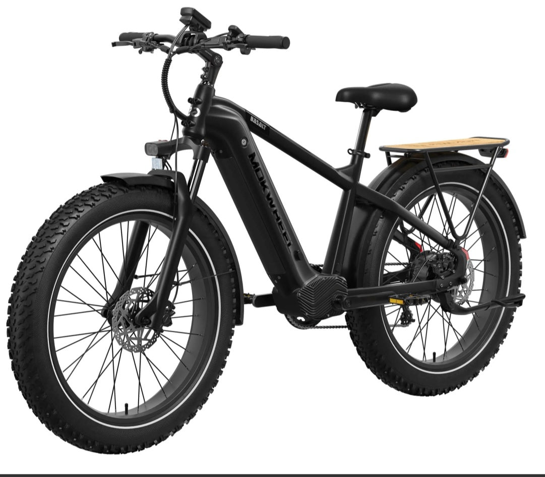 Basalt 2.0 Power Station E-Bike ( Front Suspension, Step Over, Fat Tire ) with Free Deluxe 10 Accessory Pack ( $699 Value for Free! ) Includes Front/Back Fenders, & Rear Rack.