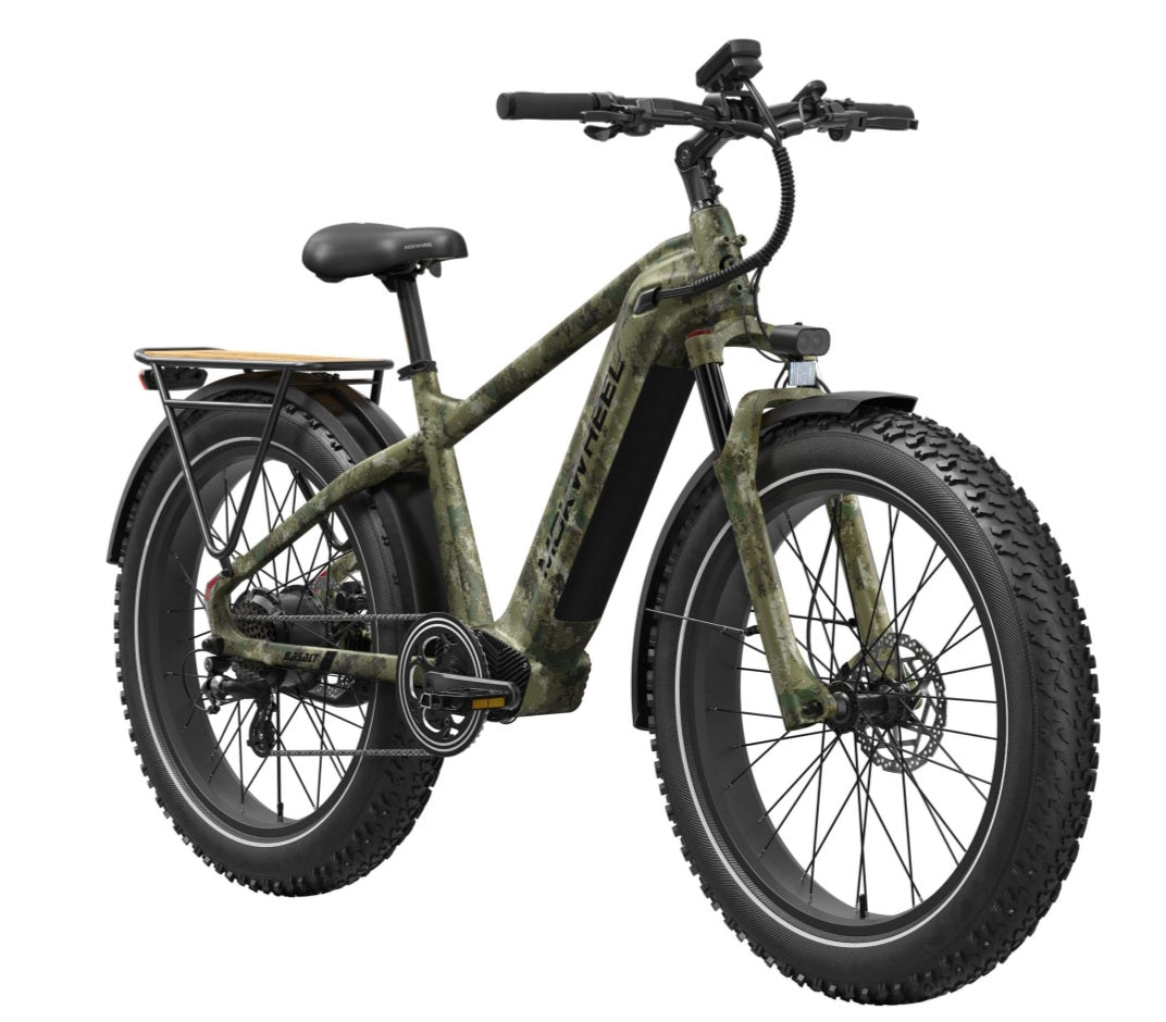 Basalt 2.0 Power Station E-Bike ( Front Suspension, Step Over, Fat Tire ) with Free Deluxe 10 Accessory Pack ( $699 Value for Free! ) Includes Front/Back Fenders, & Rear Rack.