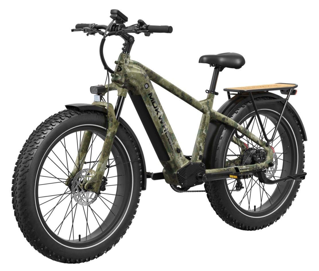 Basalt 2.0 Power Station E-Bike ( Front Suspension, Step Over, Fat Tire ) with Free Deluxe 10 Accessory Pack ( $699 Value for Free! ) Includes Front/Back Fenders, & Rear Rack.