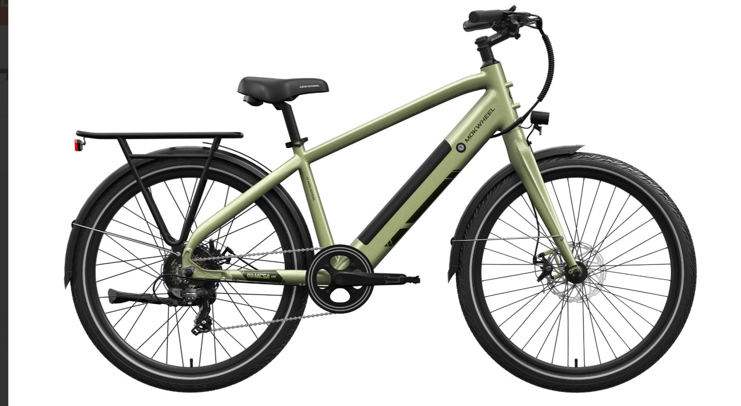 Fall Clearance Sale - Mesa Lite E-Bike with Free Basic 5 Accessory Pack ( $355 Value for Free! ) Includes Front/Back Fenders, & Rear Rack.