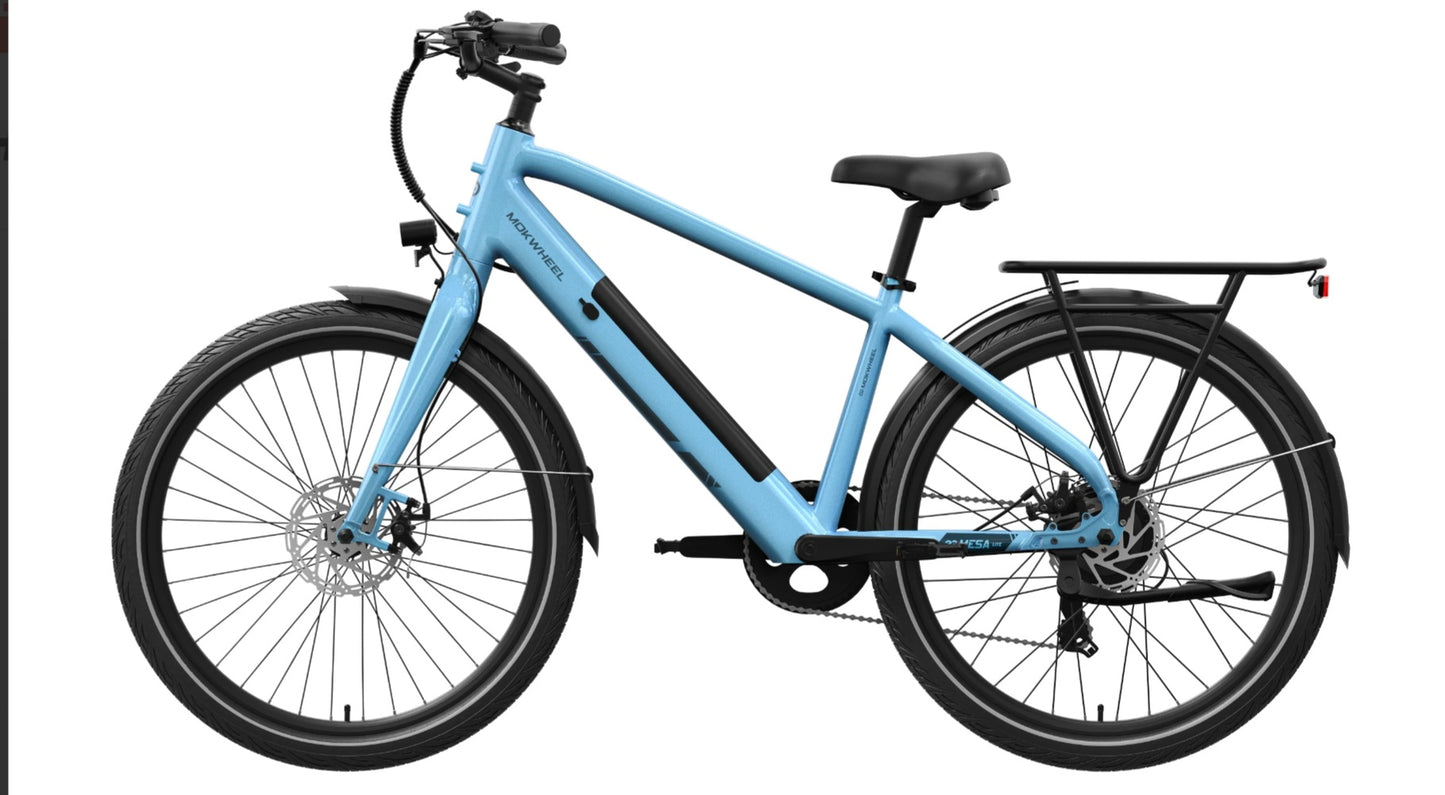 Fall Clearance Sale - Mesa Lite E-Bike with Free Basic 5 Accessory Pack ( $355 Value for Free! ) Includes Front/Back Fenders, & Rear Rack.