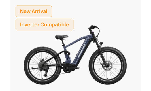 Onyx Power Station E-Bike ( Mid Drive Motor, Full Suspension, Step over, Fat Tire ) with Free Basic 5 Accessory Pack ( $355 Value for Free! )